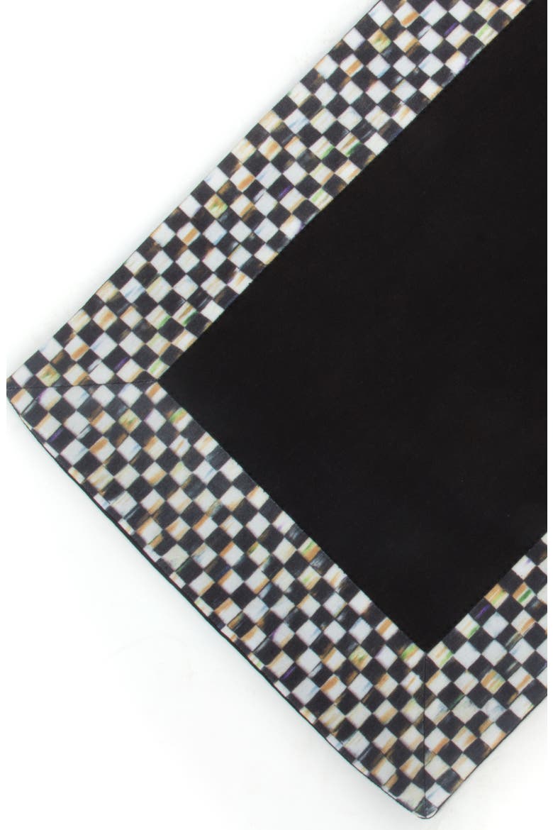 Courtly Check Table Runner, Alternate, color, BLACK/ WHITE