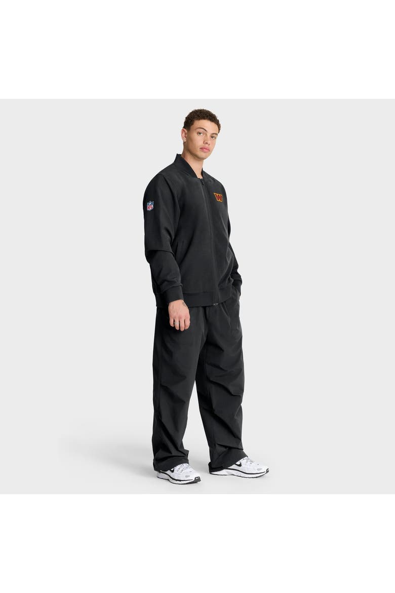 Men's Nike Black Washington Commanders Sideline Powerful Blocking Full-Zip Dri-FIT Bomber Jacket, Alternate, color, Black