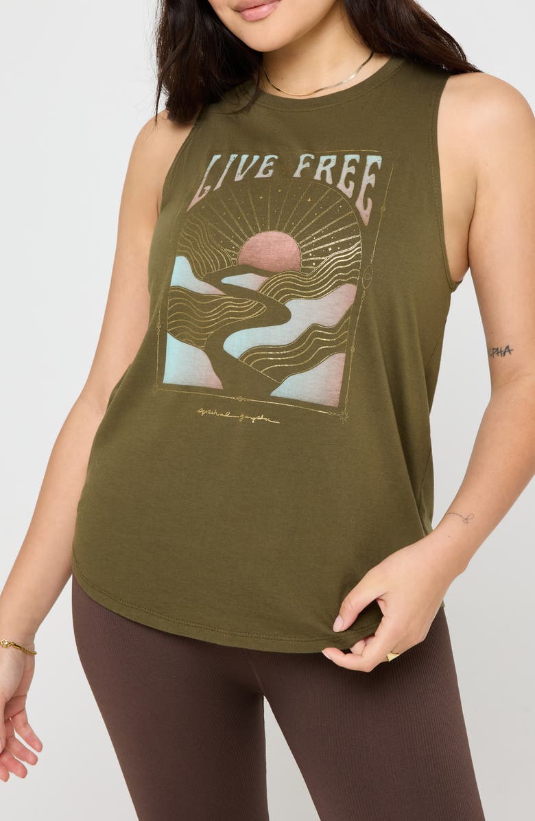 Spiritual Gangster Live Free Jade Tank, Main, color,