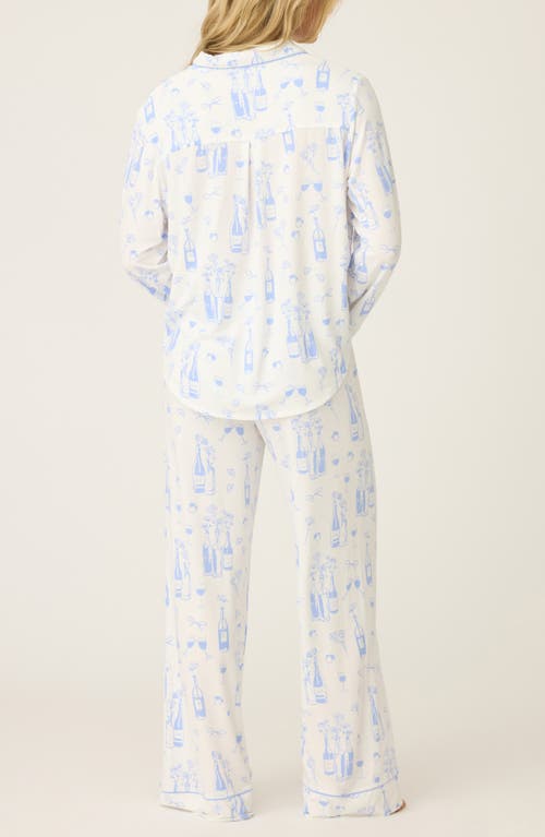 Pj Salvage Parisian Dreams Jersey Pajamas In White