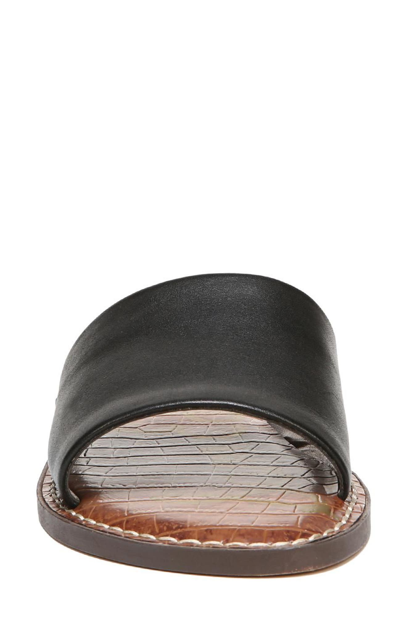 Gio Slide Sandal, Alternate, color, BLACK LEATHER