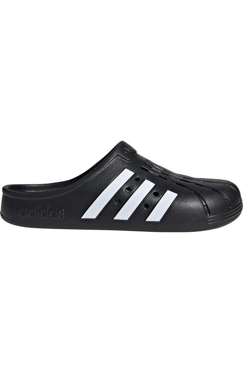 adidas Adilette Clog Sandal, Alternate, color, Core Black/ White/ Core Black