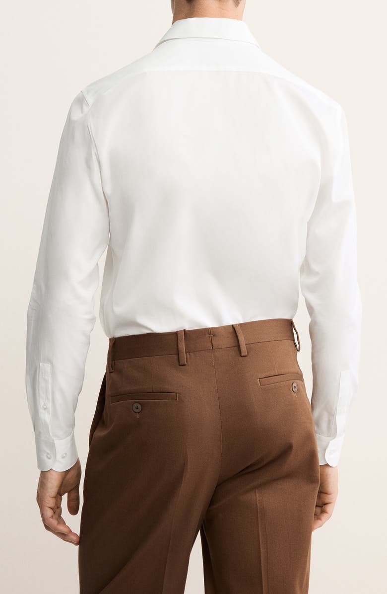 MANGO Cotton Button-Up Shirt, Alternate, color, White