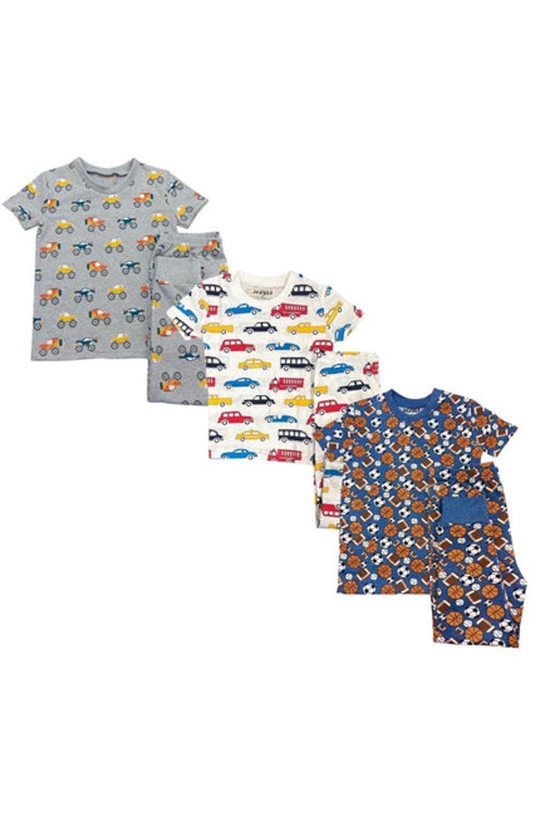 BenBen 3 Pack Boys' Shortsleeve Pajamas, Alternate, color, 