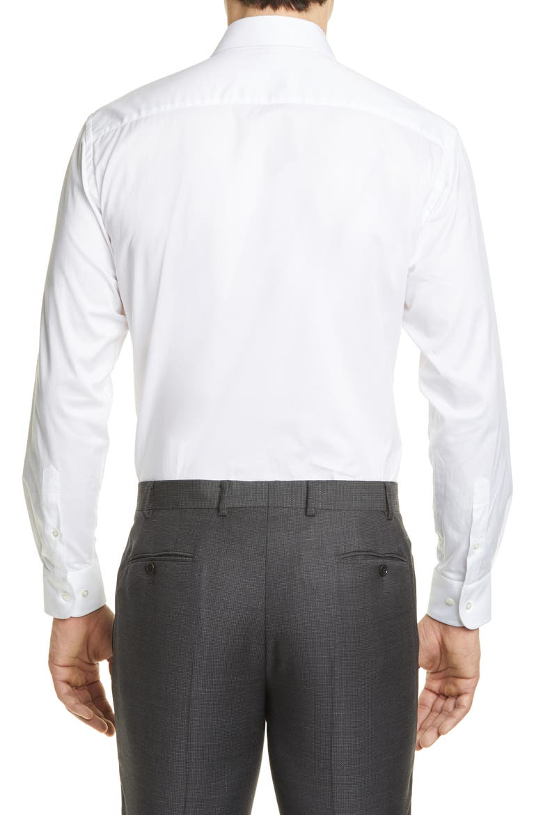 Modern Fit Stretch Solid Dress Shirt, Alternate, color, SOLID WHITE