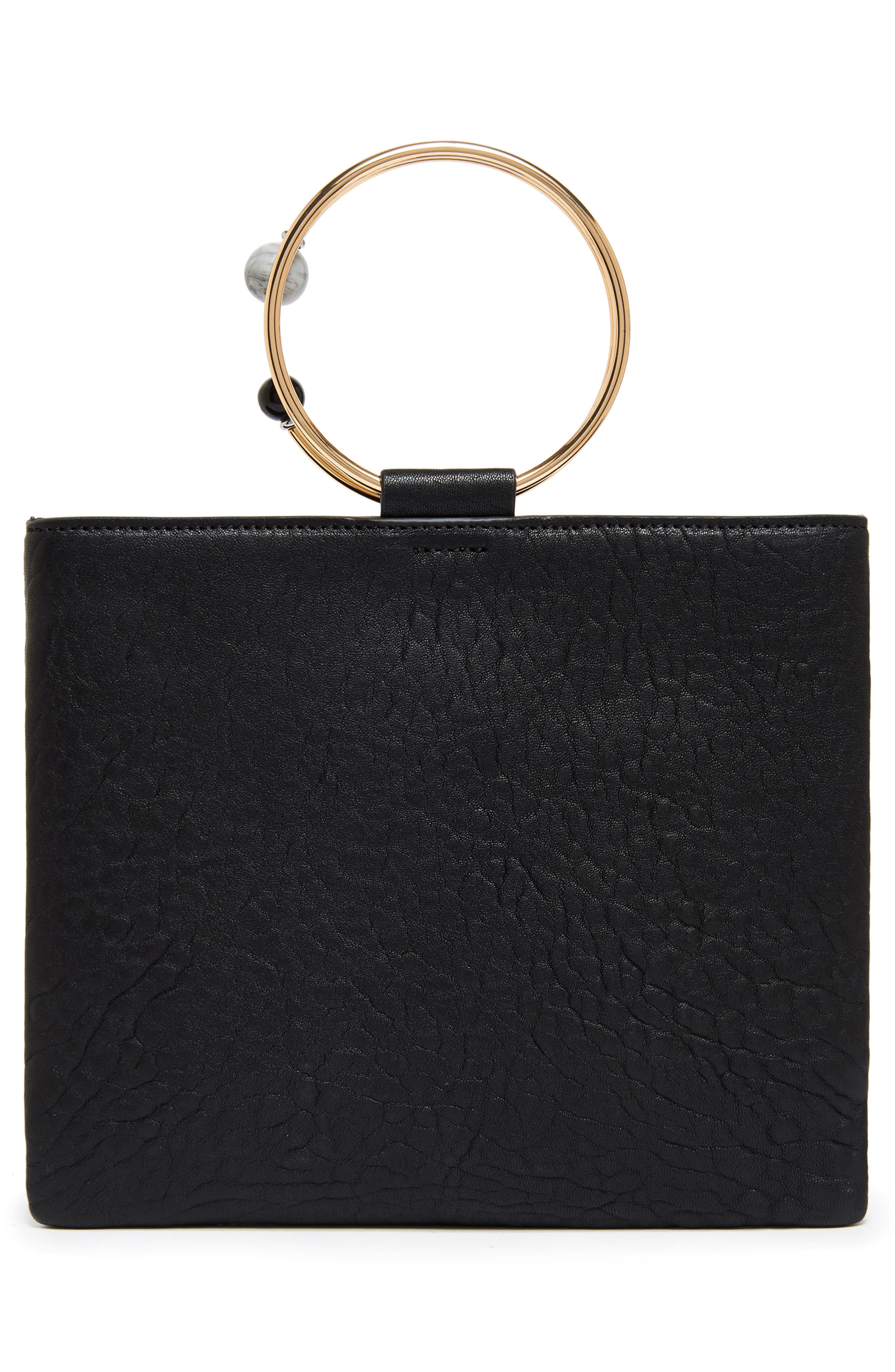 Thacker Le Pouch Beaded Ring Leather Crossbody Bag, Alternate, color, 