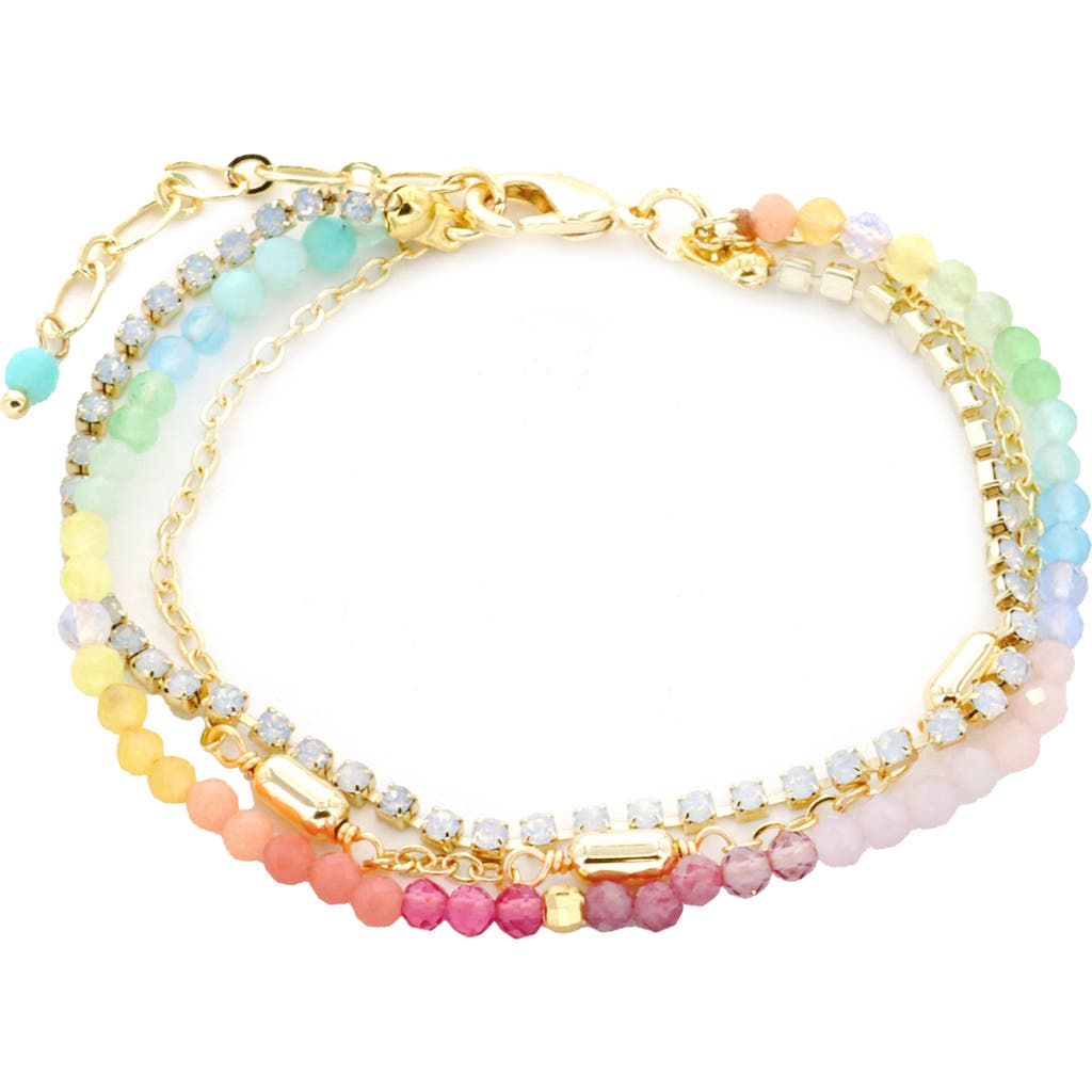 Panacea Multicrystal Layered Bracelet In Multi