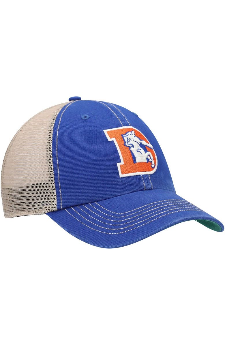 '47 Men's '47 Royal/Natural Denver Broncos Legacy Trawler Trucker Clean Up Snapback Hat, Alternate, color, Royal