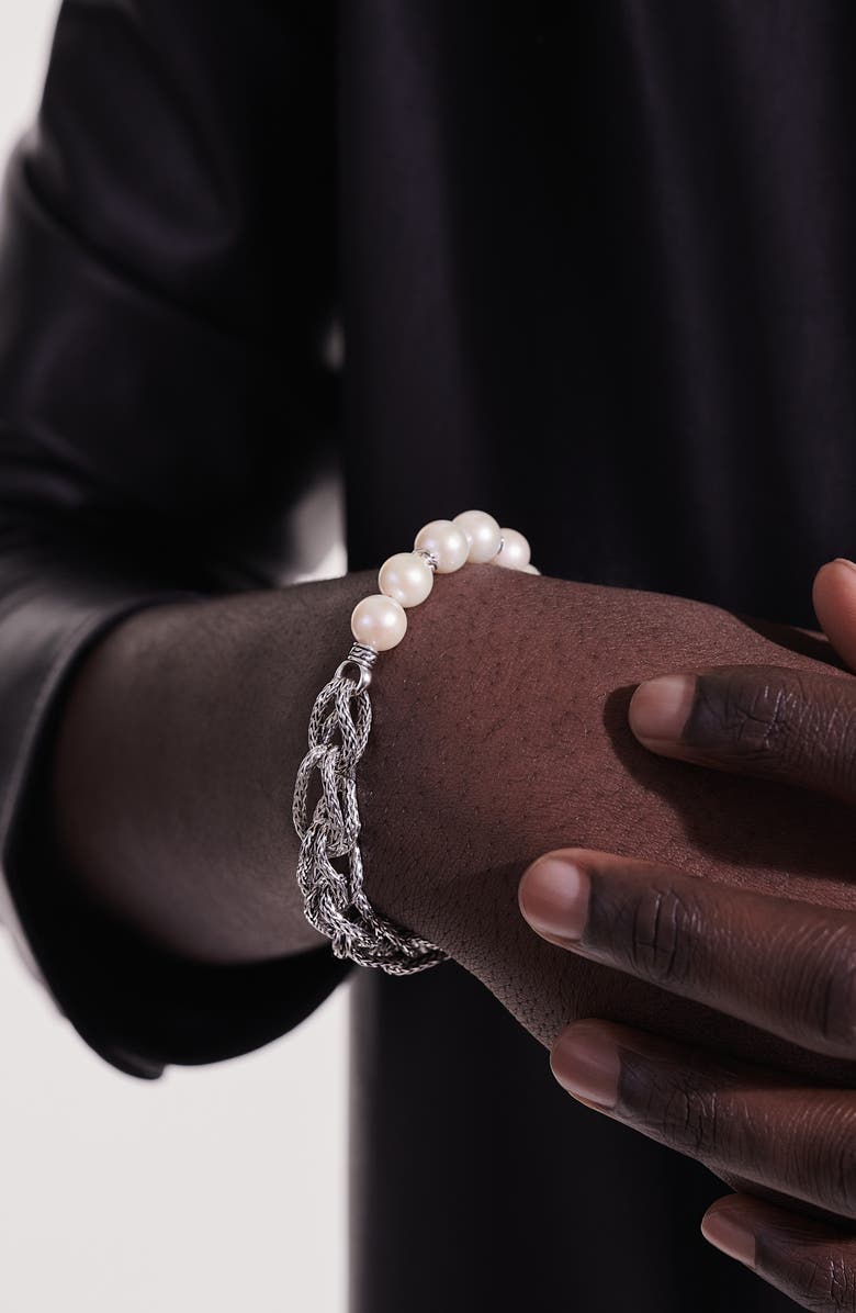 John Hardy Surf Bracelet, Silver, Pearls, 10.5mm, Alternate, color, Silver