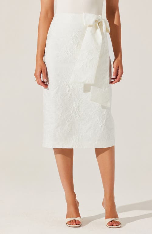 Astr The Label Jazmin Jacquard Pencil Skirt In White