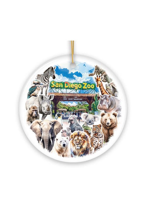 San Diego Zoo Watercolor Animals Ornament - Version 1