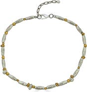 Loni Paul Jewelry Mixed Metal Organic Bead Necklace