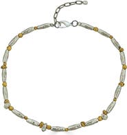 Loni Paul Jewelry Mixed Metal Organic Bead Necklace