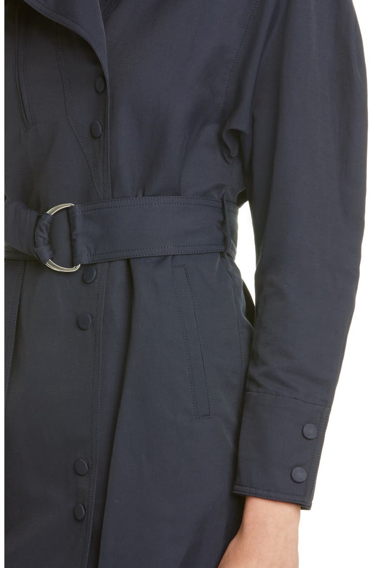 Twill Coat Dress, Alternate, color, INK