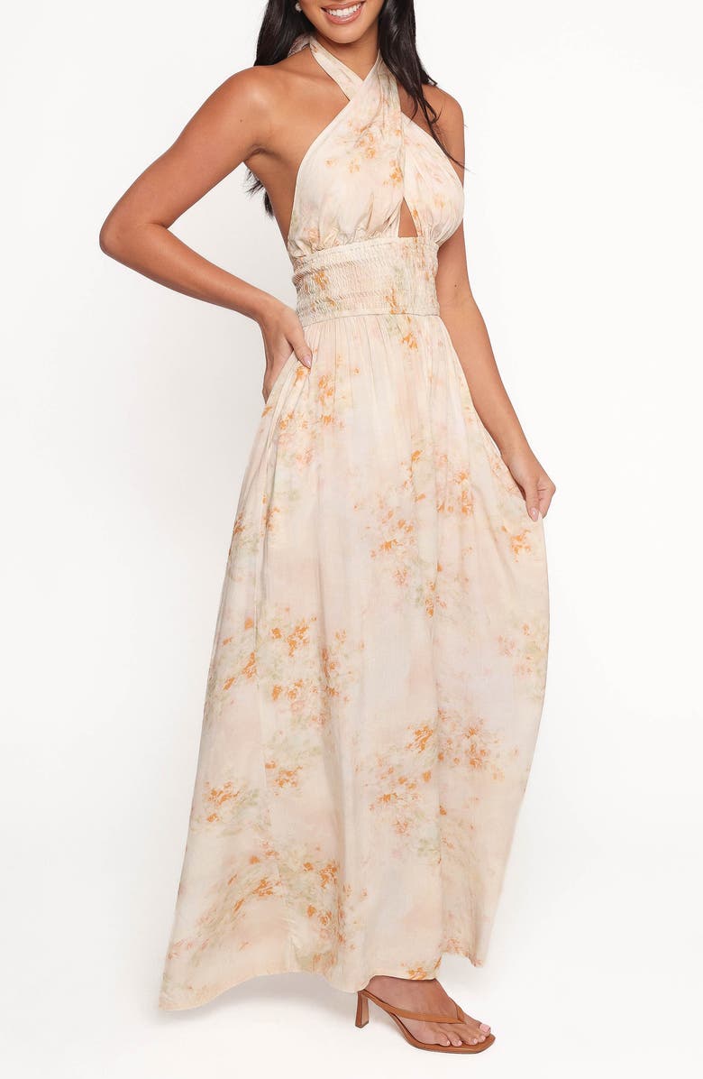 Petal & Pup Lunaria Floral Halter Wide Leg Jumpsuit, Alternate, color, Floral