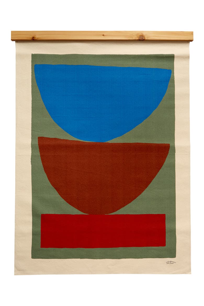 Paloma Canvas Wall Hanging, Main, color, SAGE
