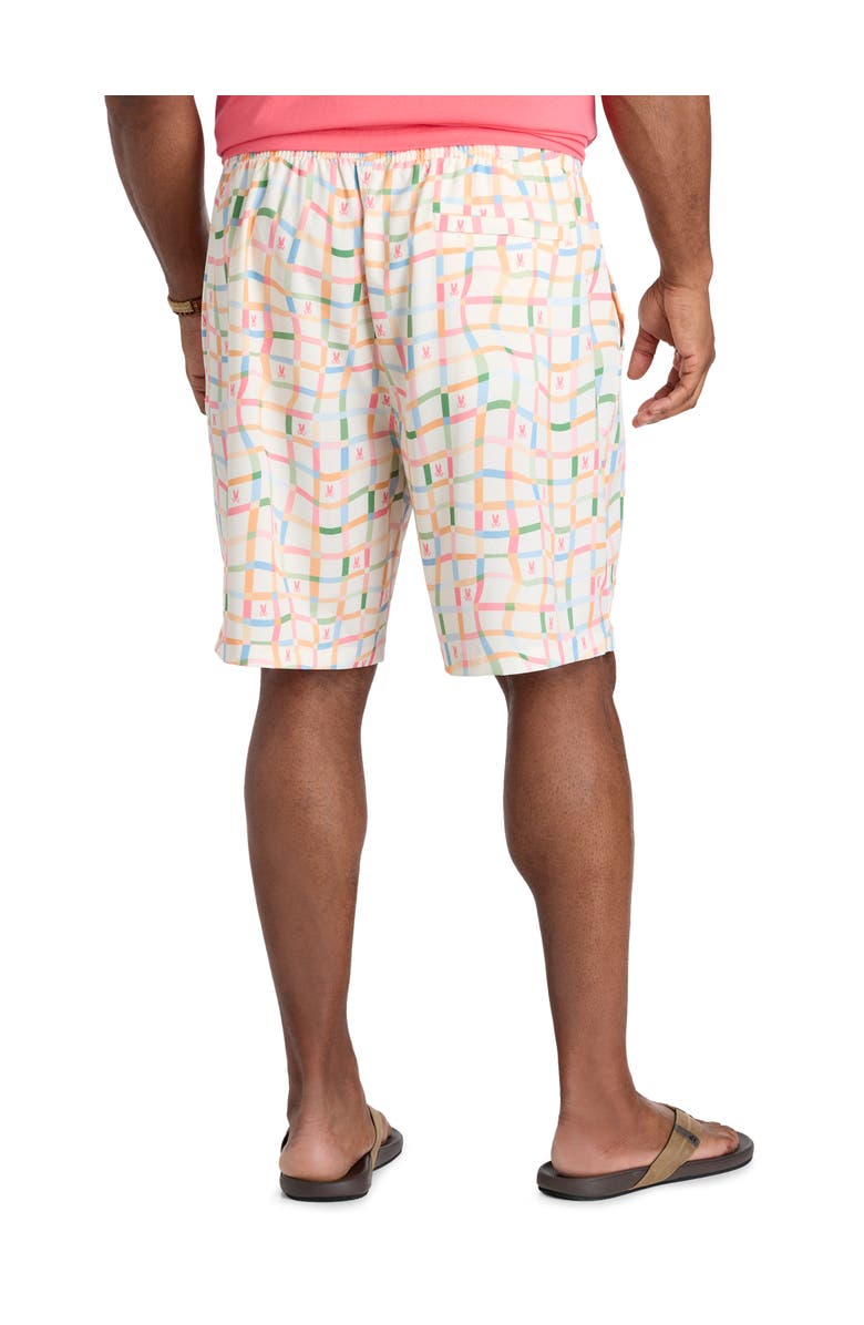 Psycho Bunny Big & Tall Atlas All Over Patterned Swim Trunks, Alternate, color, Pristine