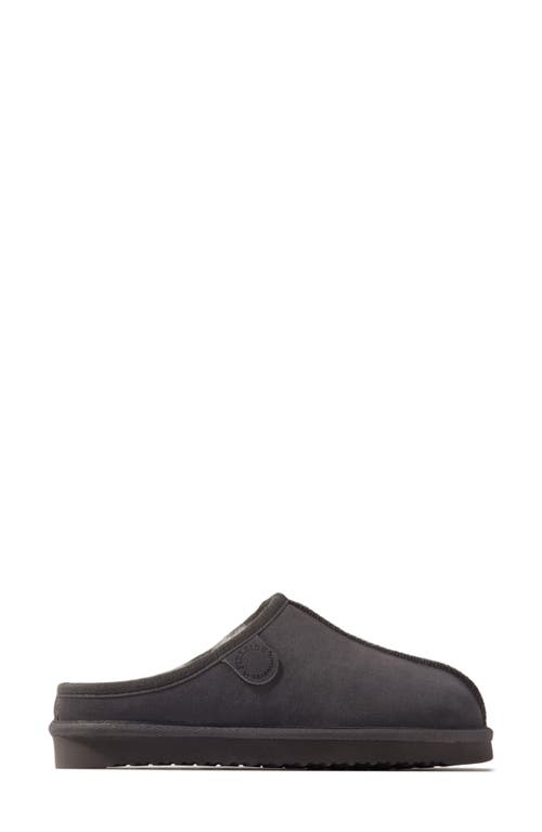 Shop Dearfoams Greta Genuine Shearling Clog Slipper In Grey