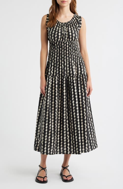 Rails Anastasia Shirred Sleeveless Maxi Dress In Black