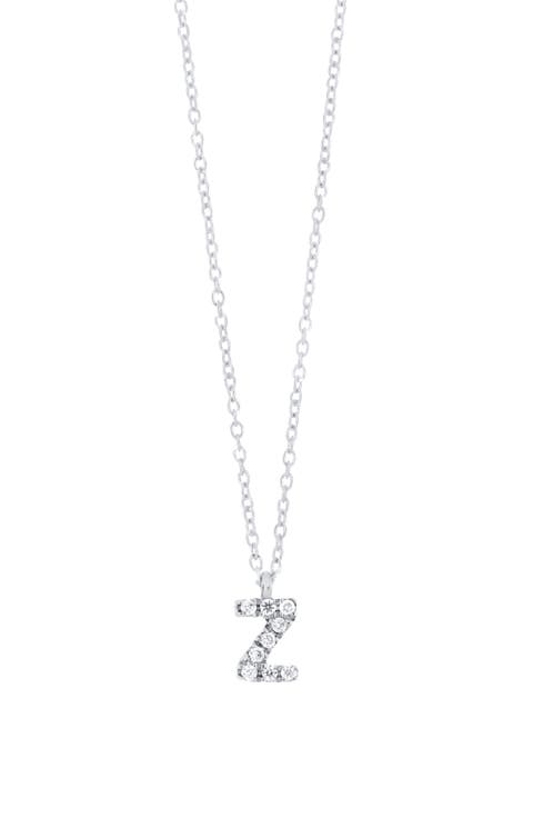 Icon Diamond Initial Pendant Necklace