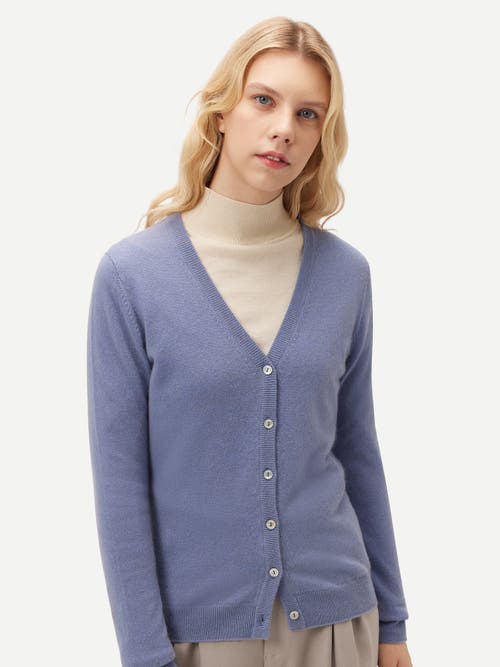 Gobi Mongolian Cashmere V-neck Cardigan In English Manor