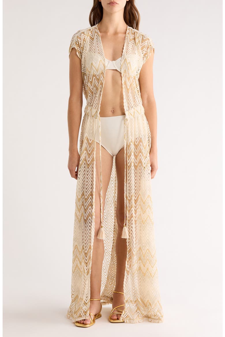 Katherine Cover-Up Maxi Dress, Alternate, color, SANDSTONE CHEVRON