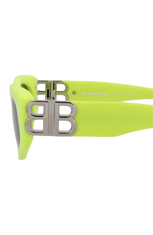 Balenciaga 0095s Dynasty D-frame Acetate Sunglasses In Yellow Silver Grey