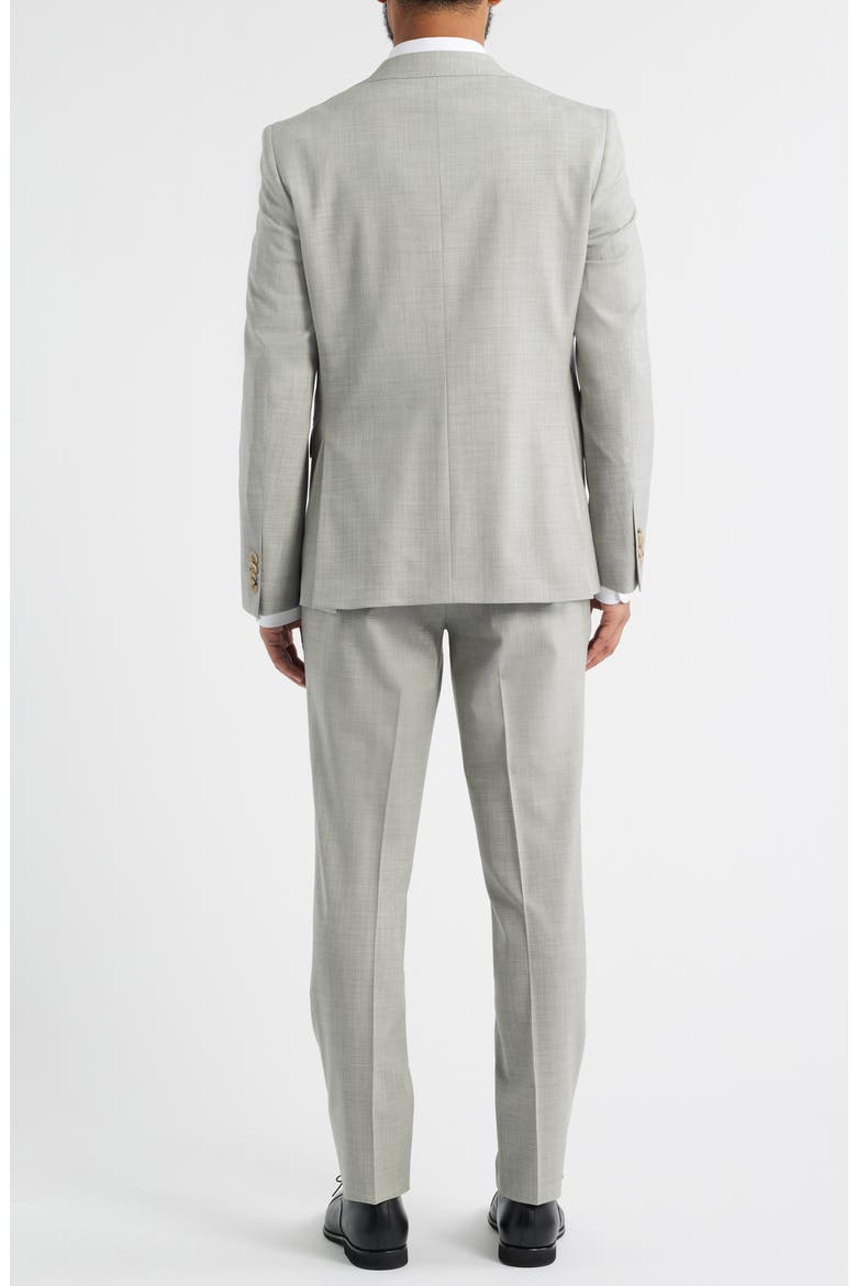Esprit Contemporary Fit Light Grey Mélange Stretch Wool Suit, Alternate, color, LIGHT GREY