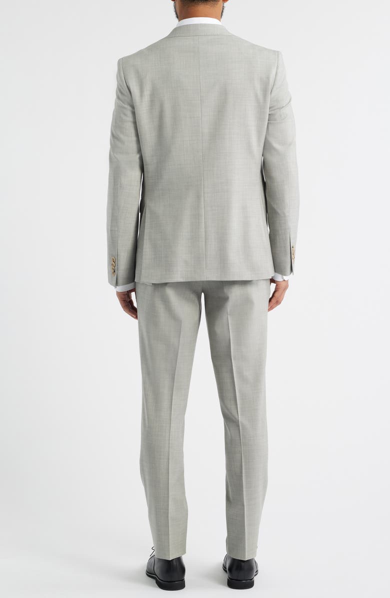 Jack Victor Esprit Contemporary Fit Light Grey Mélange Stretch Wool Suit, Alternate, color, Light Grey