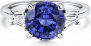 Bliss Diamond Certified 4.71Ct Tanzanite Sapphire & Diamond Engagement Gold Lab Grown