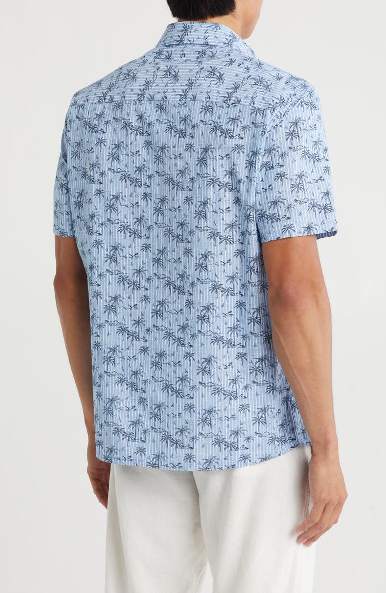 WESTZEROONE Marco Short Sleeve Button-Up Shirt, Alternate, color, Blue