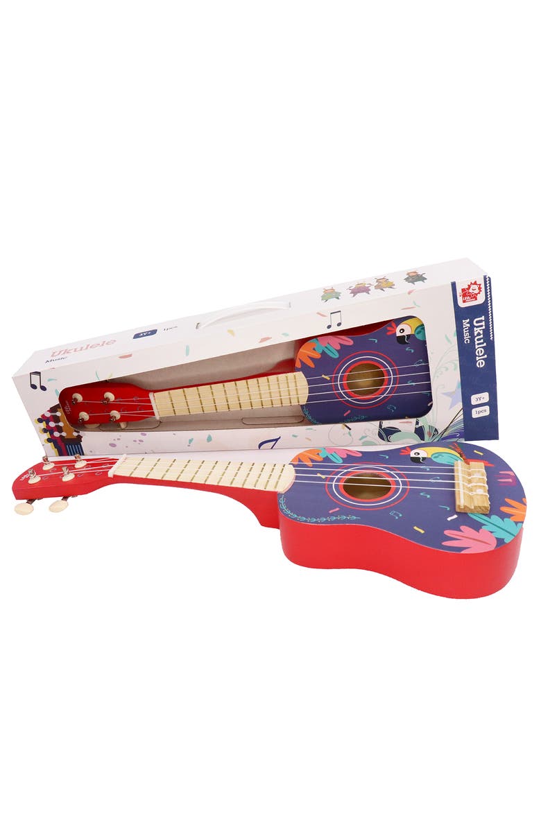 Leo & Friends Wooden Ukulele for Toddlers, Main, color, Red