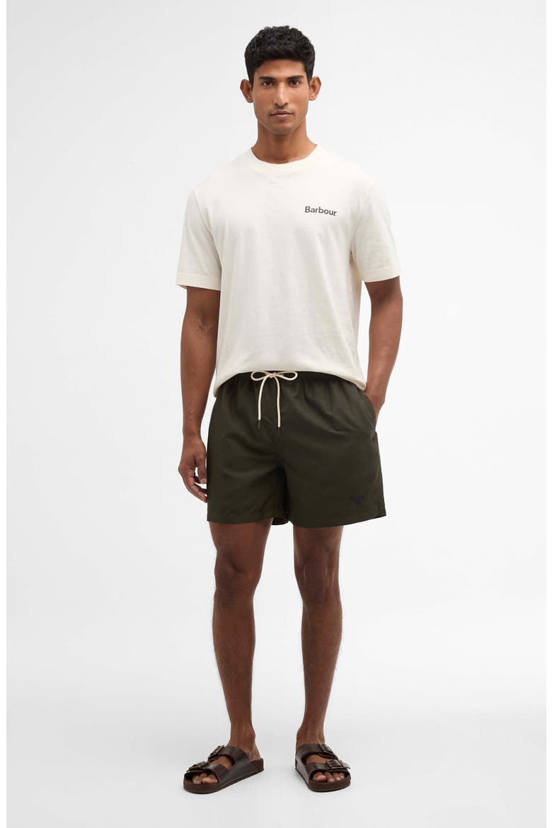 Water Reactive Tartan Swim Trunks, Alternate, color, OLIVE