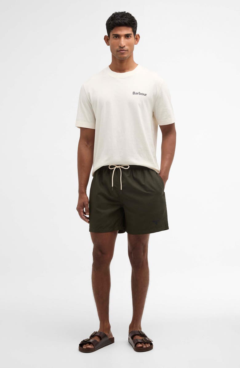 Barbour Water Reactive Tartan Swim Trunks, Alternate, color, 