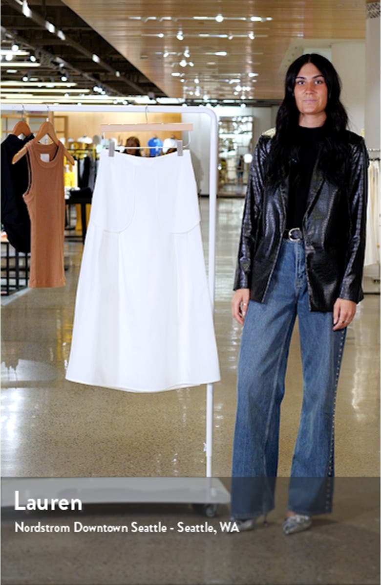 External Pocket High Waist A-Line Maxi Skirt, sales video thumbnail