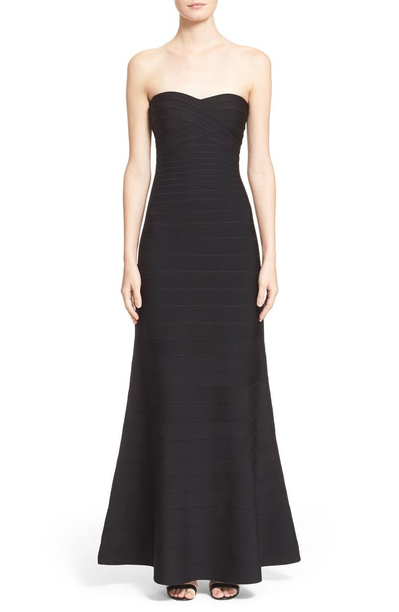 Herve Leger Bandage Mermaid Gown, Main, color, 