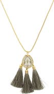 OLIVIA WELLES Baylea Tassel Pendant Necklace