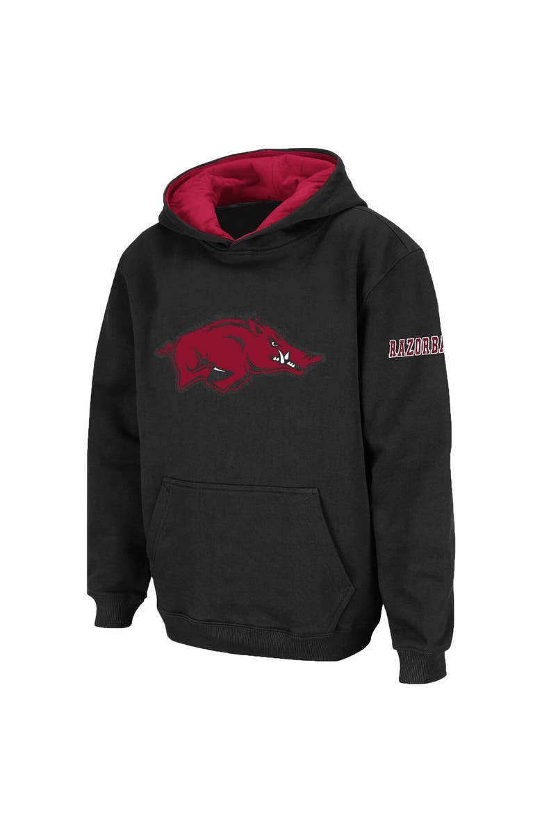 STADIUM ATHLETIC Youth Stadium Athletic Black Arkansas Razorbacks Big Logo Pullover Hoodie, Alternate, color, Black