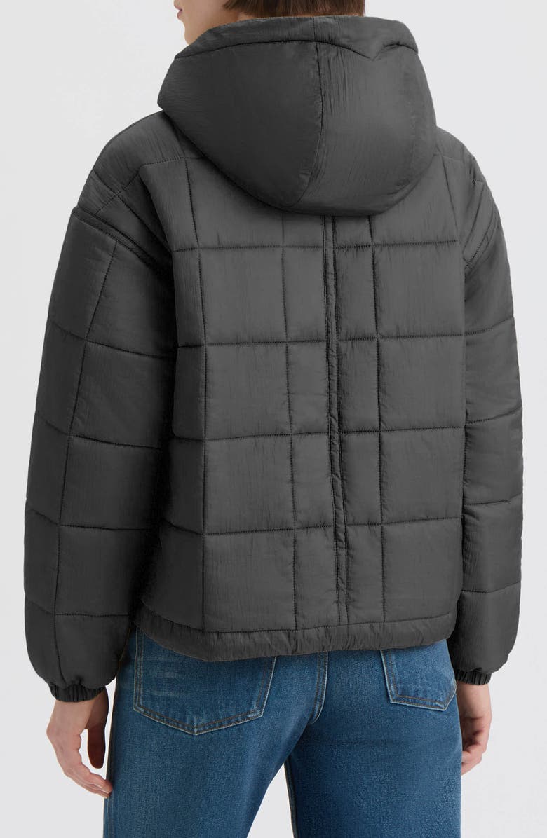 Hunter Camille Crinkle Puffer Jacket, Alternate, color, Black