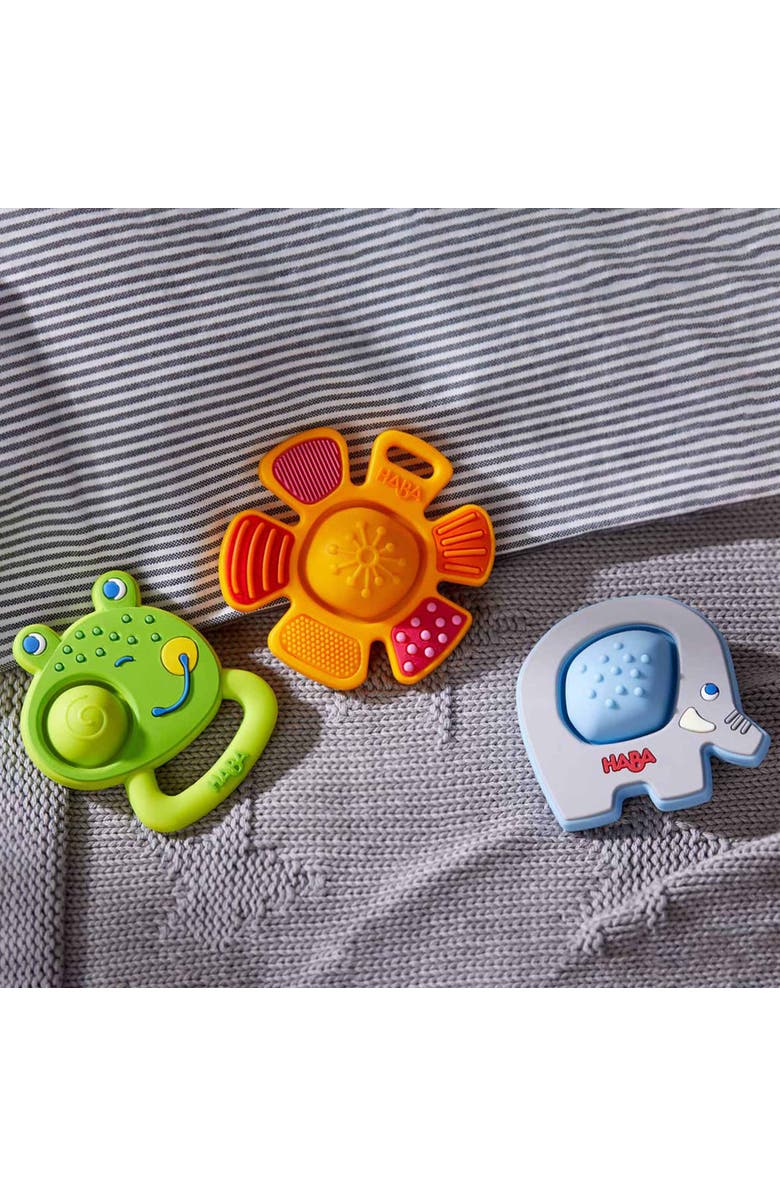 HABA Popping Frog Silicone Teething & Clutching Toy, Alternate, color, Multi