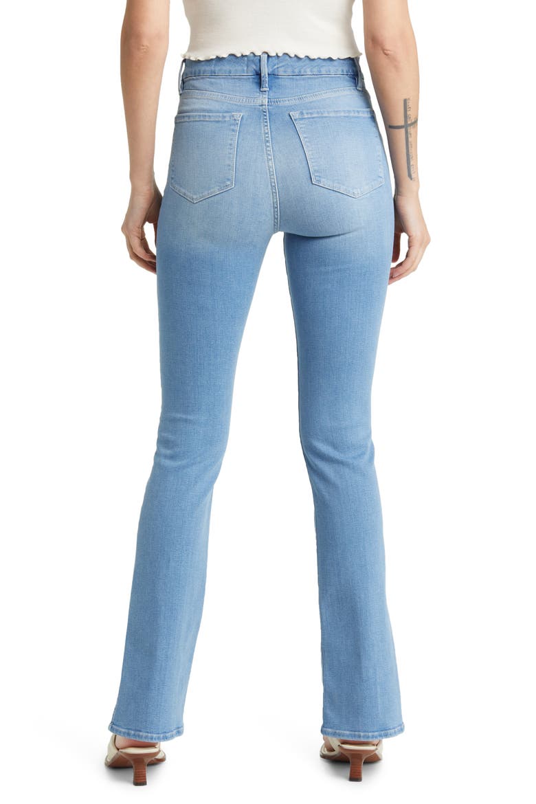 Le High Waist Slit Hem Mini Bootcut Jeans, Alternate, color, DANBURY