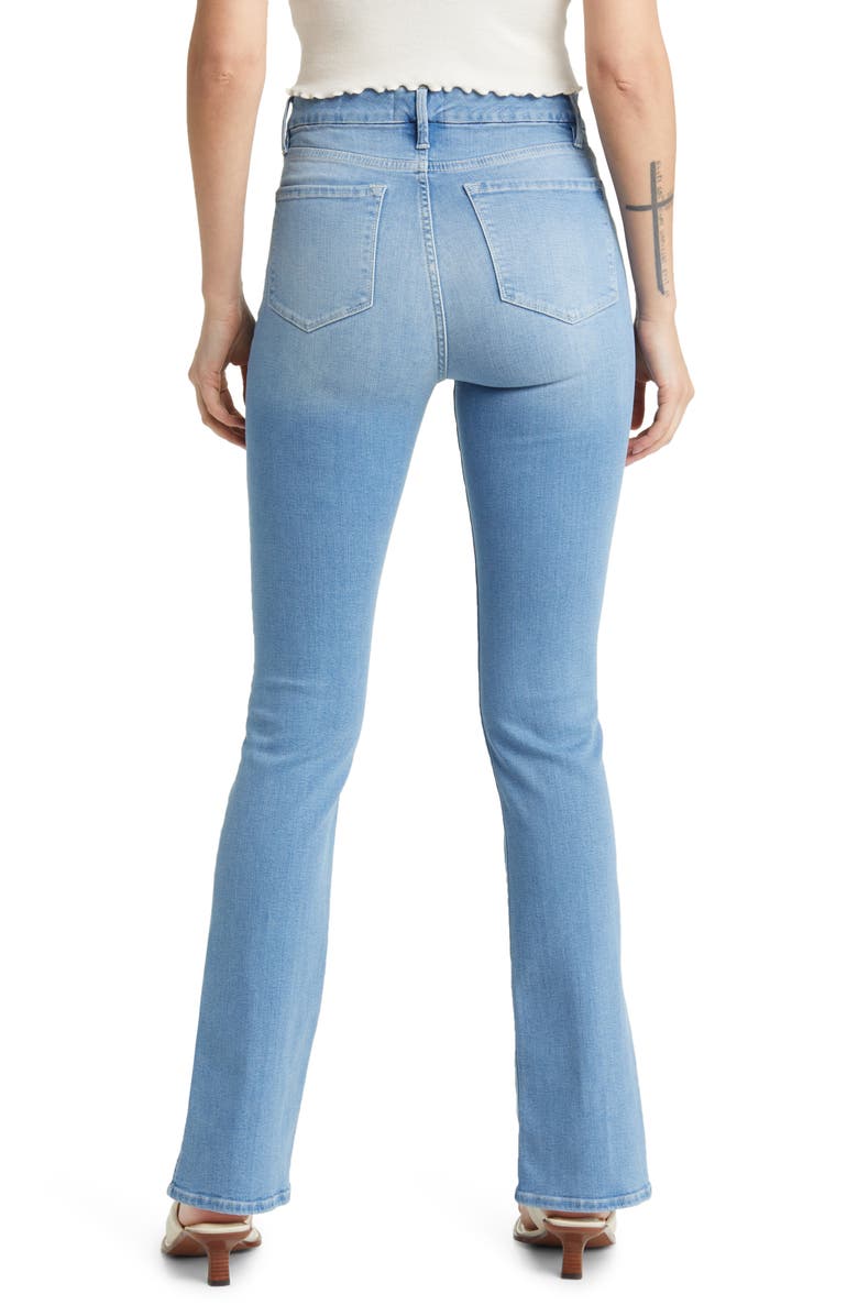 FRAME Le High Waist Slit Hem Mini Bootcut Jeans, Alternate, color, 