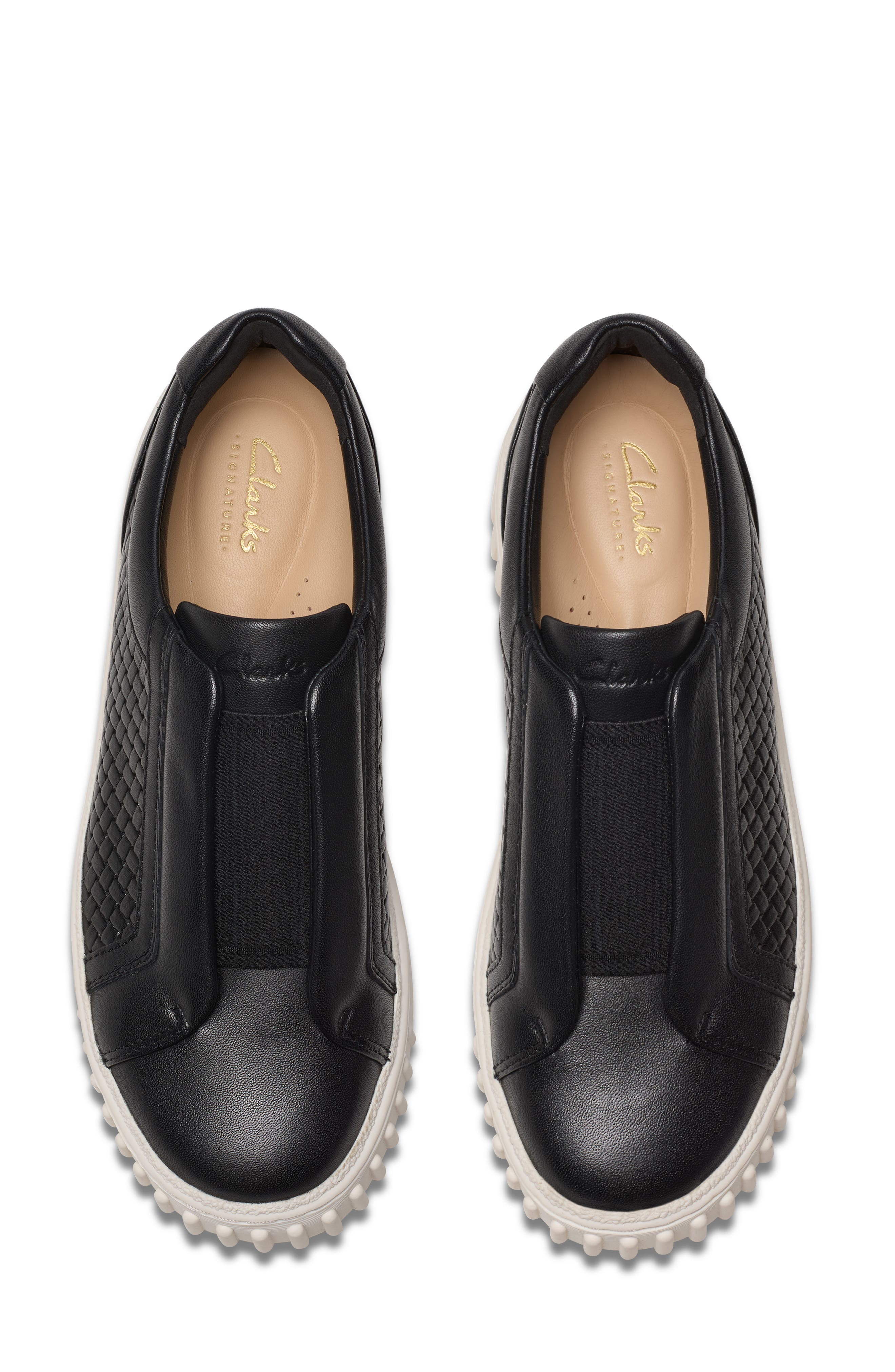 Clarks<sup>®</sup> Mayhill Bay Platform Sneaker, Alternate, color, Black Leather