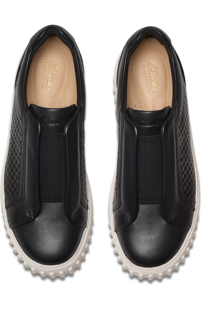 Clarks<sup>®</sup> Mayhill Bay Platform Sneaker, Alternate, color, Black Leather
