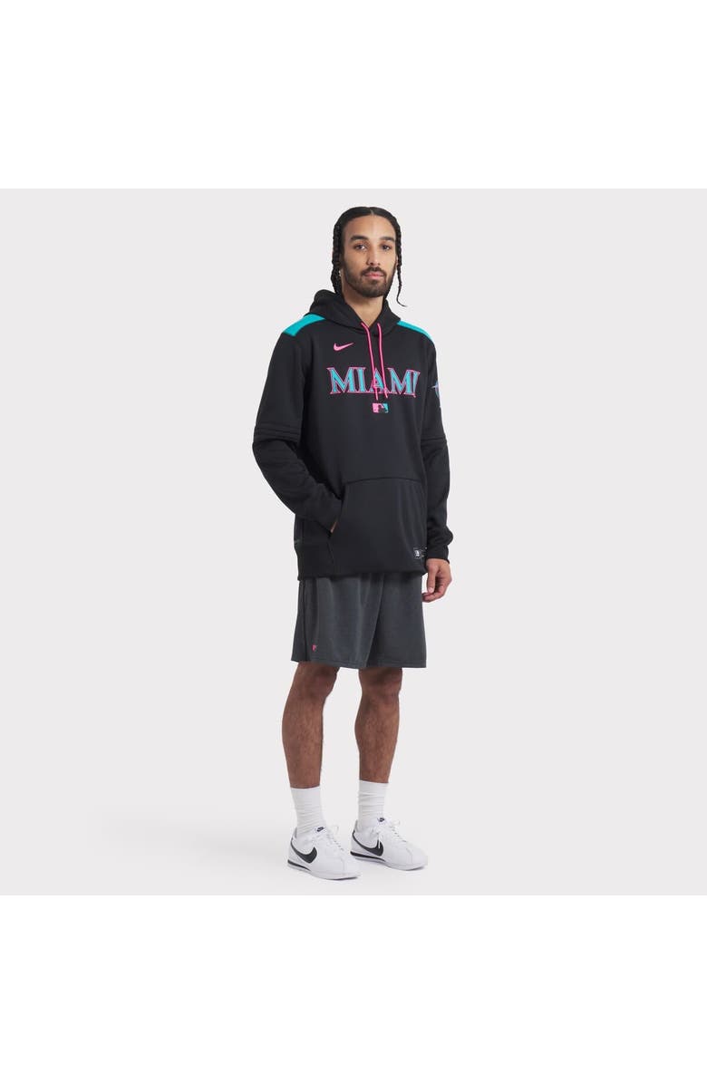 Nike Men's Nike Black Miami Marlins 2025 City Connect Authentic Collection Therma Pullover Hoodie, Alternate, color, Black