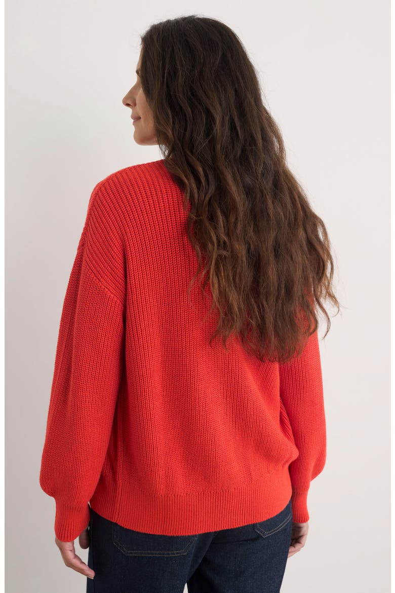 Winding Creek Oversize Organic Cotton Cardigan, Alternate, color, KNIT MELANGE TOMATO