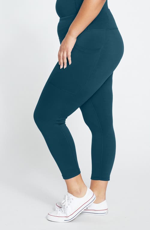 Universal Standard Next To Naked Crop Pocket Leggings In Deep Sea