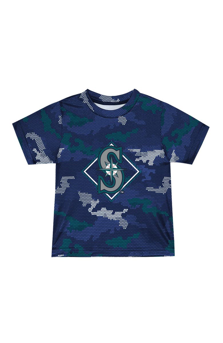 Outerstuff Toddler Fanatics Branded Navy Seattle Mariners Field Ball T-Shirt & Shorts Set, Alternate, color, 