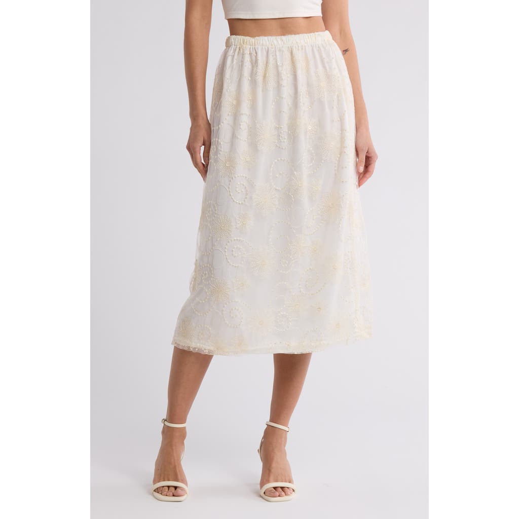 Forgotten Grace Embroidered Lace Skirt in Natural at Nordstrom Rack, Size Medium Forgotten Grace Embroidered Lace Skirt in Natural at Nordstrom Rack, Size Medium