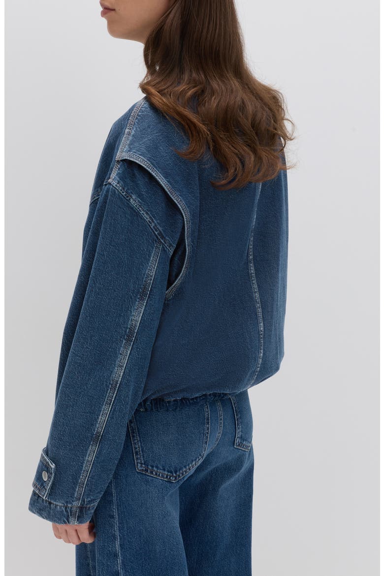 Denim Bomber Jacket, Alternate, color, MEDIUM INDIGO BLUE
